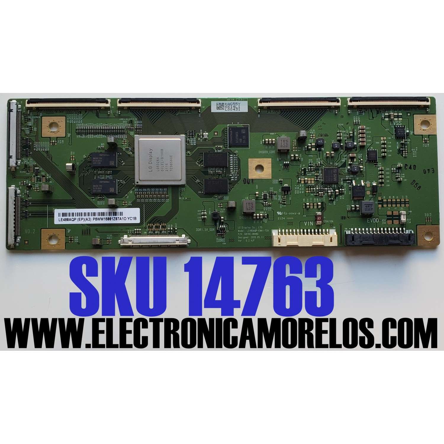 T-CON PARA TV SONY BRAVIA / NUMERO DE PARTE 6871L-6614L / 6870C-0848C / 6614L / LE480AQP-ENA1-TCA / LE480AQP (EP)(A3) / PANEL LE480AQP (EP)(A2) / MODELO XBR-48A9S / XBR48A9S
