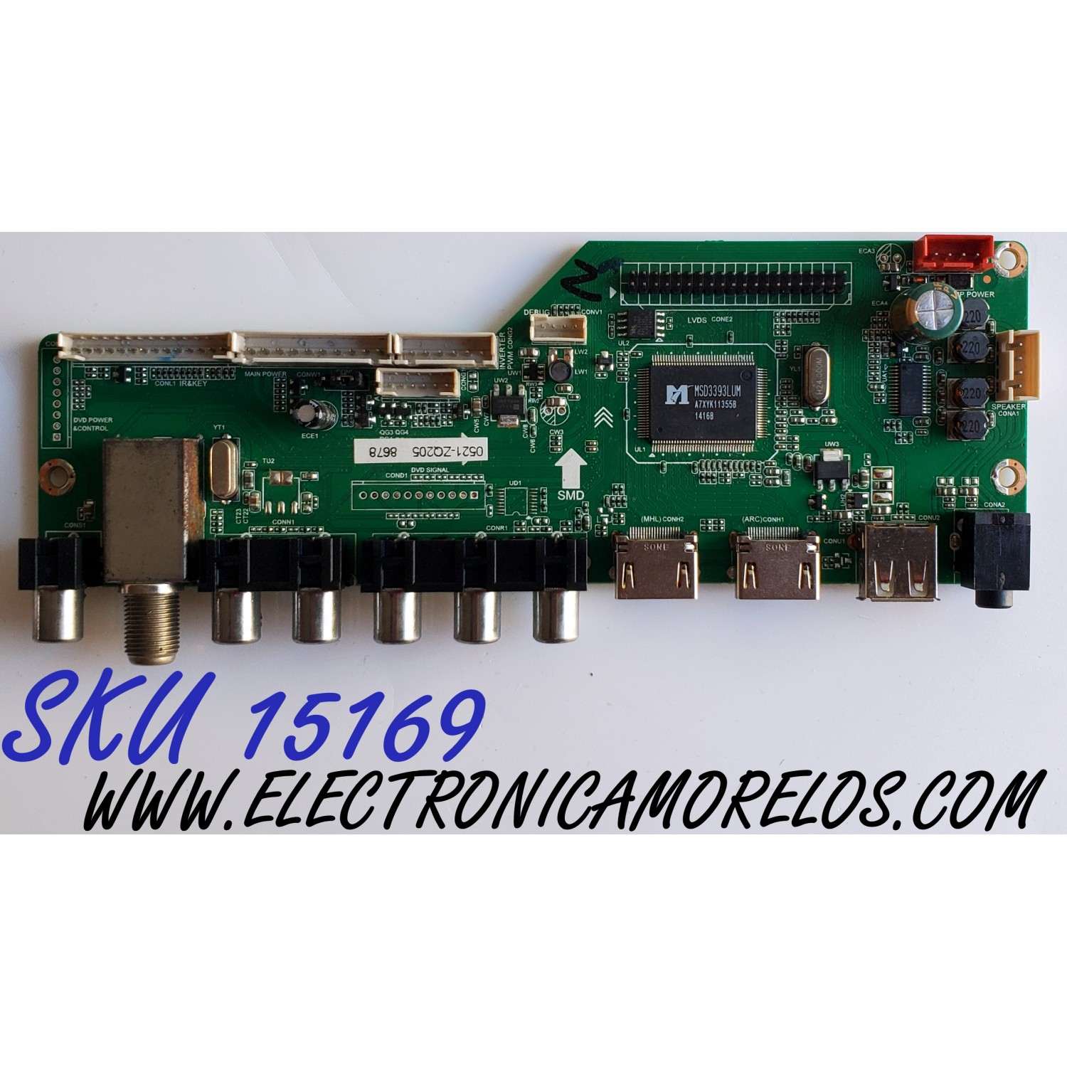 MAIN PARA TV RCA / NUMERO DE PARTE 40GE01M3393LNA35-A1 / LD.M3393.B / MK-RE01-140521-ZQ205 / 20140403115957 / LGZLDM3393B14220 / PANEL LSC400HM06-12V / DISPLAY LSC400HM06-S04 / MODELO LED40G45RQ