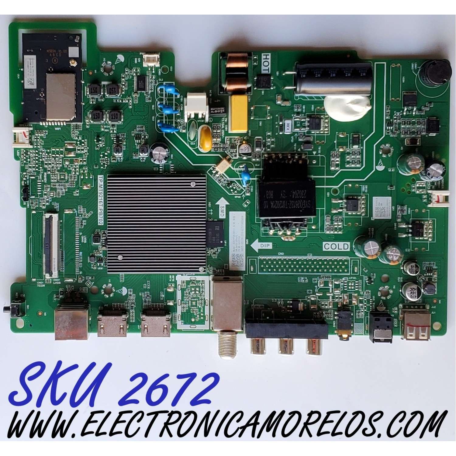 MAIN FUENTE (COMBO) PARA TV HISENSE ((ANDROID)) FHD / NUMERO DE PARTE 325124 / TP.MT9216T.PB702 / 220622 / 26275-325124-2310-G2251C402606R / PANEL JHD315Y1F61-TXL4\S0\GM\ROH\ / DISPLAY PT320CT01-3 VER.1.3 / MODELO 32A4FH 32A31FUA
