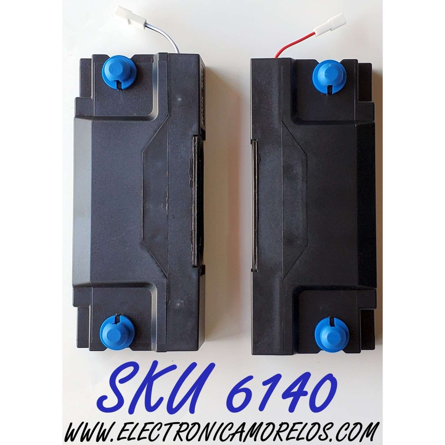 KIT DE BOCINAS ORIGINAL PARA TV HISENSE 2 PIEZAS / NUMERO DE PARTE VIT30140 / 12W6Ω / 02/V1/ROH / W10-A1 / MODELO 50A7K / 50R6030N / 50QD65NF / 43QD65NF / 65U6N
