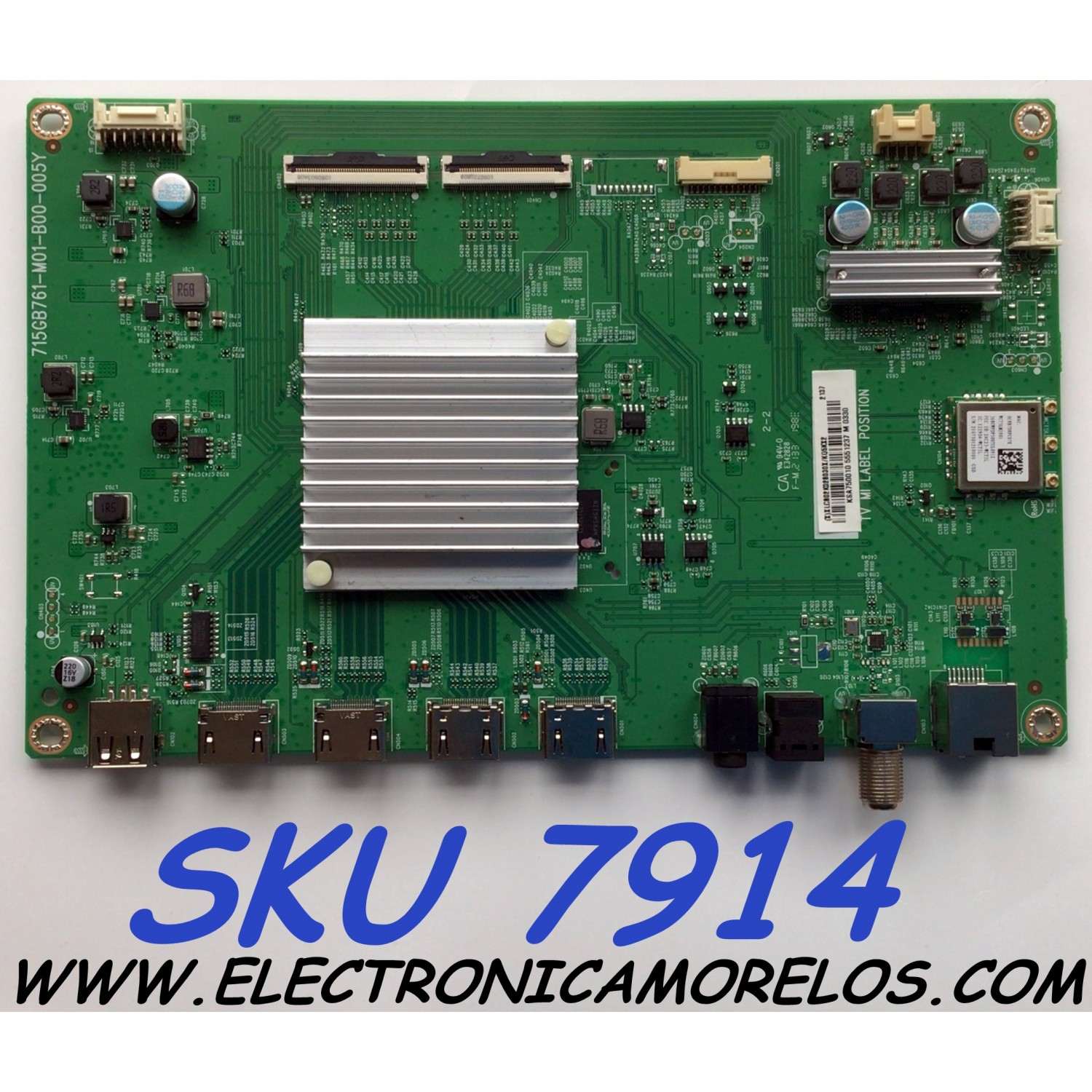 MAIN PARA SMART TV VIZIO QLED 4K RESOLUCION (3840 x 2160) HDR / NUMERO DE PARTE XLCB02K028 / 715GB761-M01-B00-005Y / KSA750010 / PANEL TPT750WR-QUBS7A.K REV:SN2PB / MODELO P75Q9-J01 LTYUH7