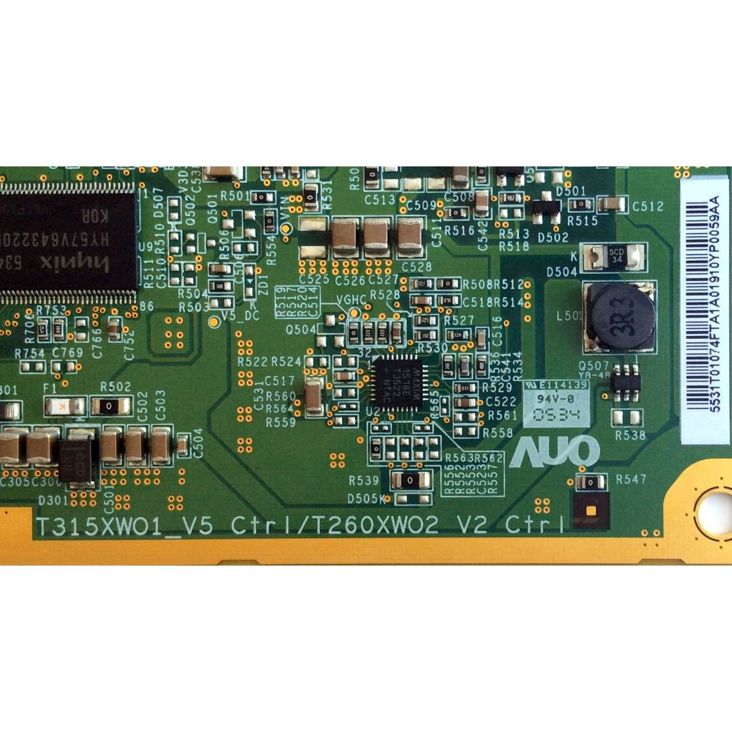 T-CON / PROTON 55.31T01.07 / T315XWO1_V5 / T260XWO2 V2 / 5531T0107 / 5531T0107FTA1A / PANEL T315XW01 V.5 / MODELO PLTV-32CM - Imagen 3