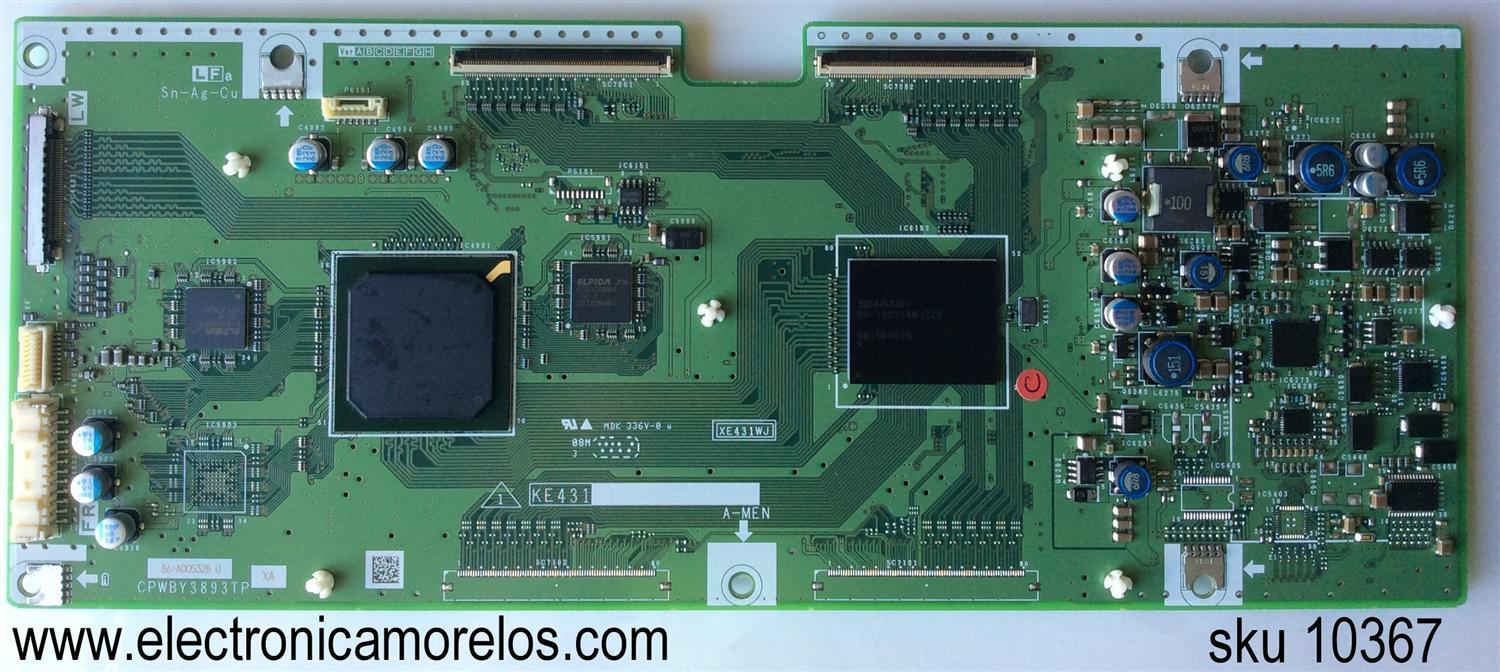 T-CON / SHARP CPWBY3893TPXA / XE431WJ / KE431 / MODELO LC-46SE941U / PANEL LK460D3LZ70Z	