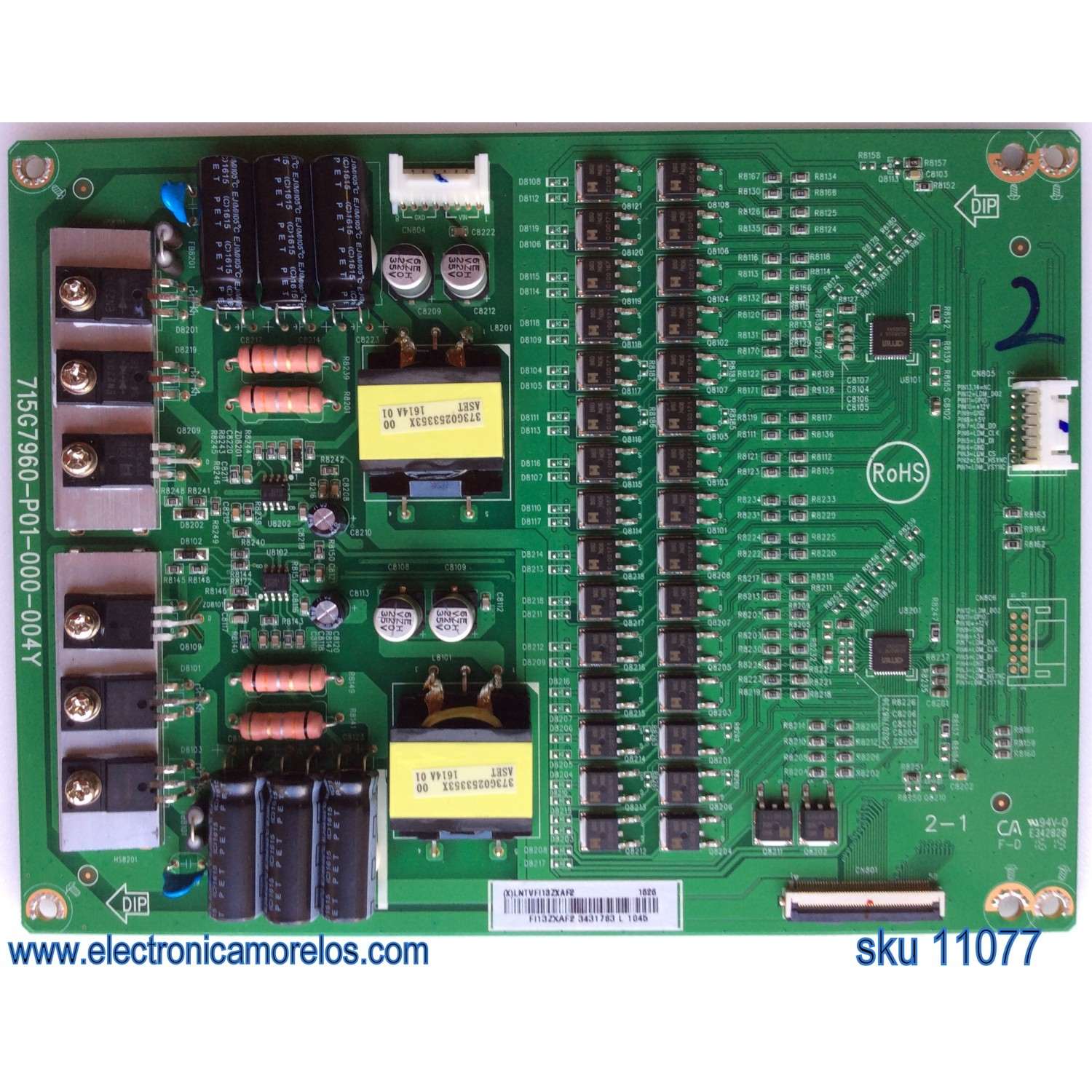 LED DRIVER PARA TV VIZIO / NUMERO DE DISPLAY LNTVFI13ZXAF2 / 715G7960-P01-000-004Y / FI13ZXAF2 / PANEL TPT600U2-EQLSJA.G REV:S5A / DISPLAY LC600EQL (SJ)(A5) / MODELO M60-D1 / M60-D1 LTM7UYBS - Imagen 1