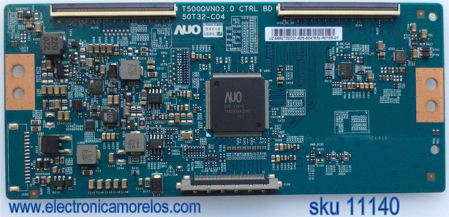 T-CON / VIZIO 55.50T32.C01 / 5550T32C01 / T500QVN03.0 CTRL BD / 50T32-C04 / PANEL TPT500U1-QVN03.U REV:S001L / MODELOS D50U-D1 LTCWTQGS / EL4KAMZ5017T / M50-D1 LTMWVYAT	 - Imagen 1
