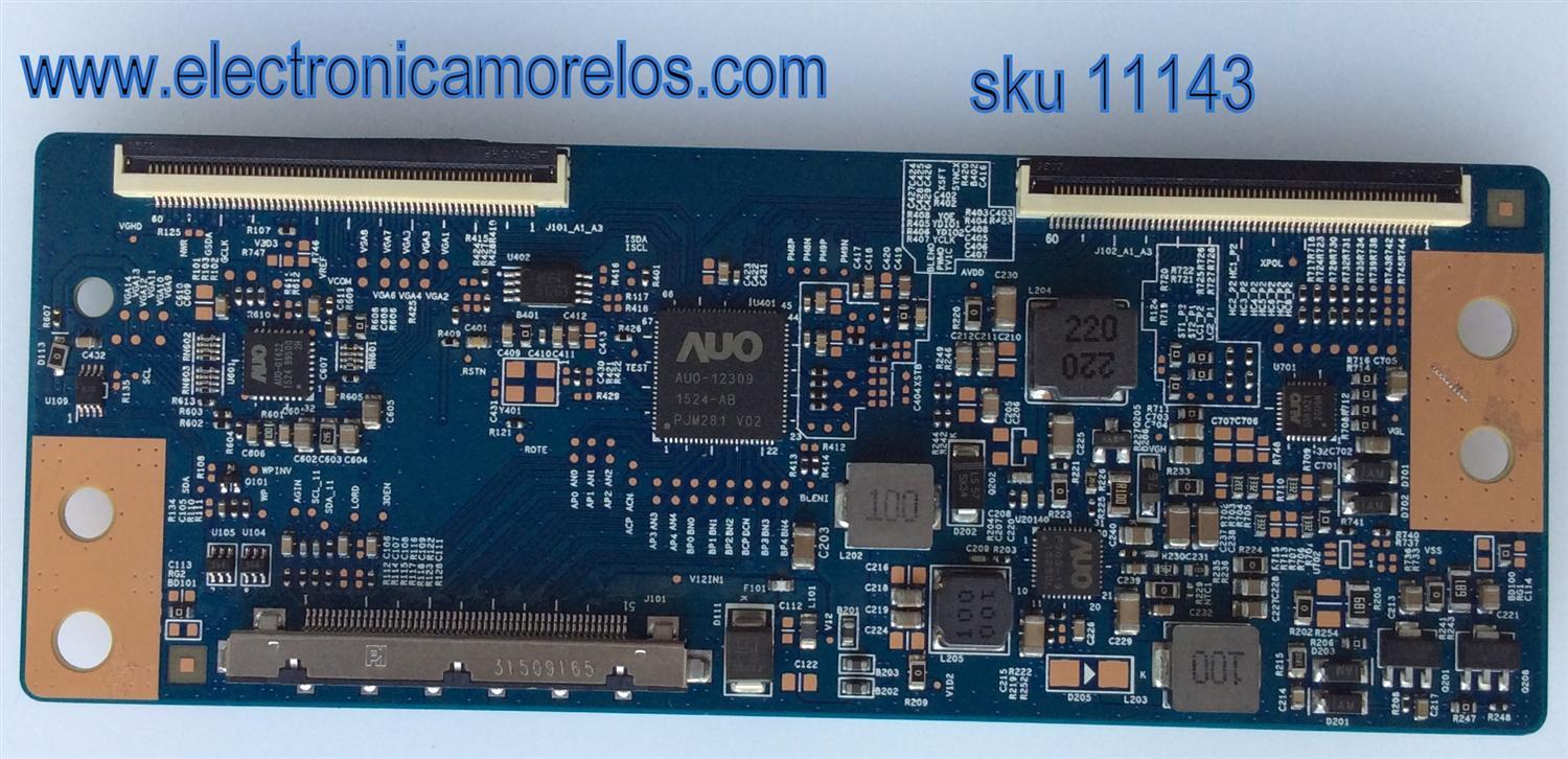 T-CON PARA TV VIZIO / NUMERO DE PARTE 55.50T15.C07 / 5550T15C07 / T430HVN01.0 / SUSTITUTAS 5550T15C04 / 5550T15C06 / TPT500J1-HVN07.U / T500HVN07.5 / MODELOS E500I / E50-D1 / D50F-E1 / ELEFT506 / ELST5016S / LE50H508 / LC-50LB601U / D50F / NS-50D510NA19