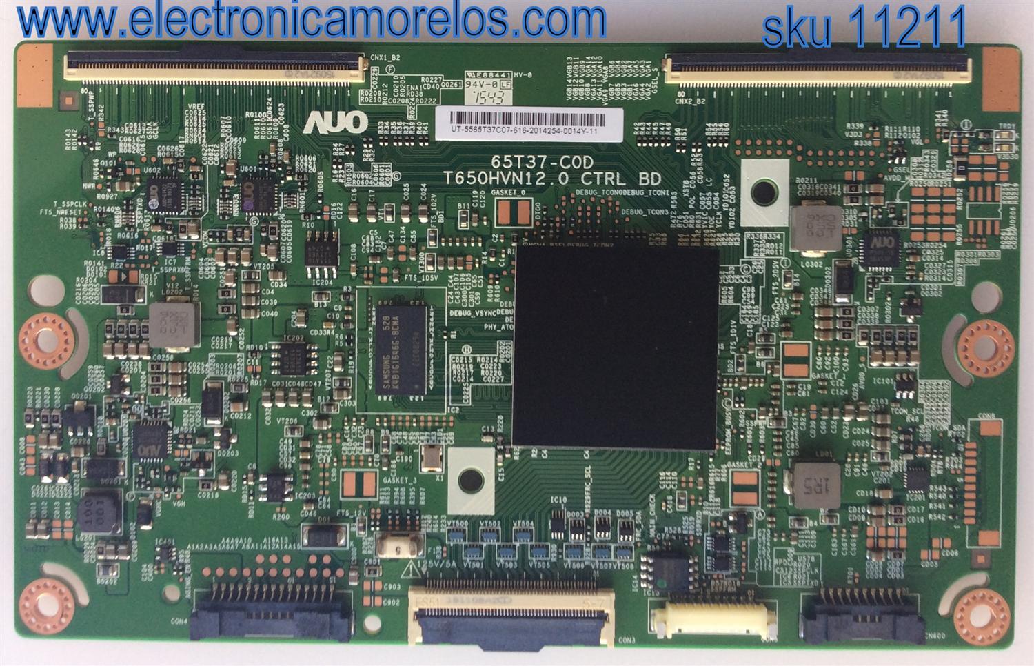 T-CON PARA TV SAMSUNG / NUMERO DE PARTE 5565T37C07 / 55.65T37.C07 / T650HVN12.0 / 65T37-C0D / BN96-36925A / PANEL'S CY-GJ065CSAVYH / CY-DJ065CGAV1H / MODELOS HG65ND478RFXZA / UE65H6400 / LH65DMEPLGC / UN65J6400 / UN65J620 / MAS MODELOS EN DESCRIPCIÓN