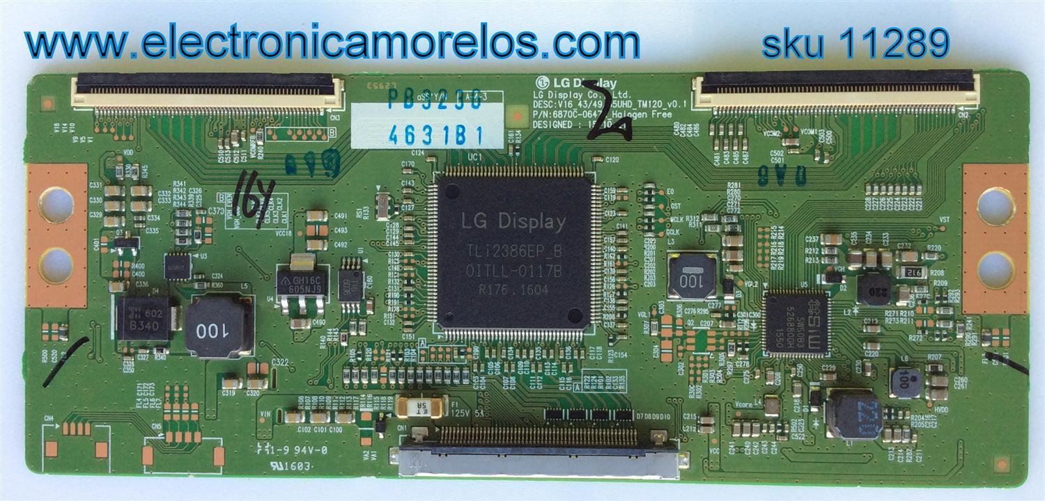 T-CON / LG 6871L-4631B / 6870C-0647A / 4631B / MODELO 55UH615A-UC.BUSWLJR / 55UH6150-UB / PANEL LC550EGE(FJ)(M3)	