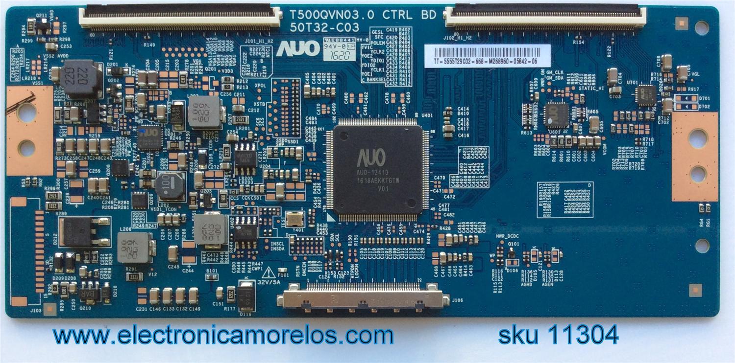 T-CON / VIZIO 55.55T29.C02 / 5555T29C02 / T500QVN03.0 / 50T32-C03 / MODELO E55-E2 LWZ2VIBS / PANEL T550QVN04.0	 - Imagen 1