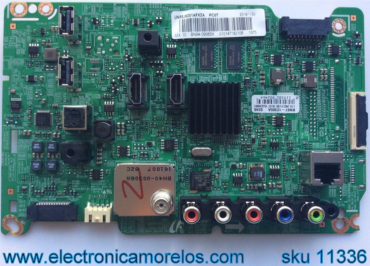 MAIN PARA TV SAMSUNG / NUMERO DE PARTE BN94-09065X / BN41-02245A / BN97-12365A / BN9409065X / PANEL CY-DJ055BGLV1H / DISPLAY LSF550HN05-L02 / BN96-41761A / MODELO UN55J6201 / UN55J6201AFXZA FA02