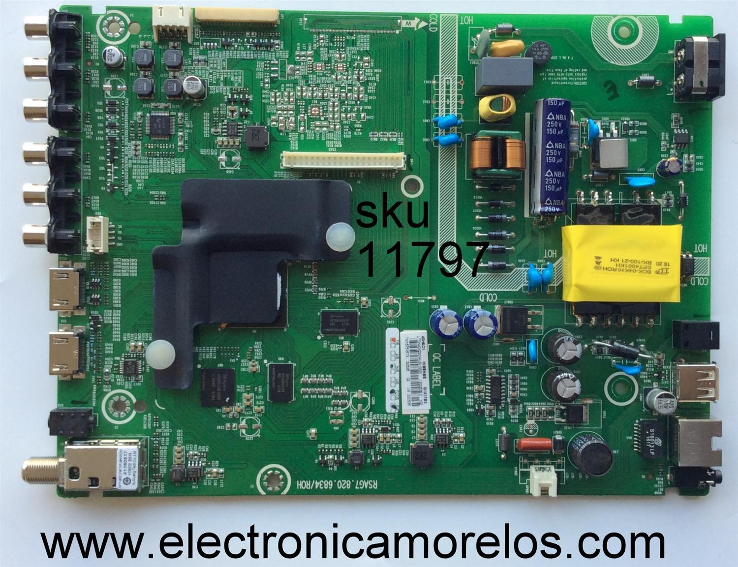 MAIN FUENTE (COMBO) PARA TV HISENSE / NUMERO DE PARTE 200538 / 200536 / RSAG7.820.6834/ROH / LTDN40K220WUS / PANEL HD400DF-E32\S5\GM\ROH / MODELO 40H5B - Imagen 1