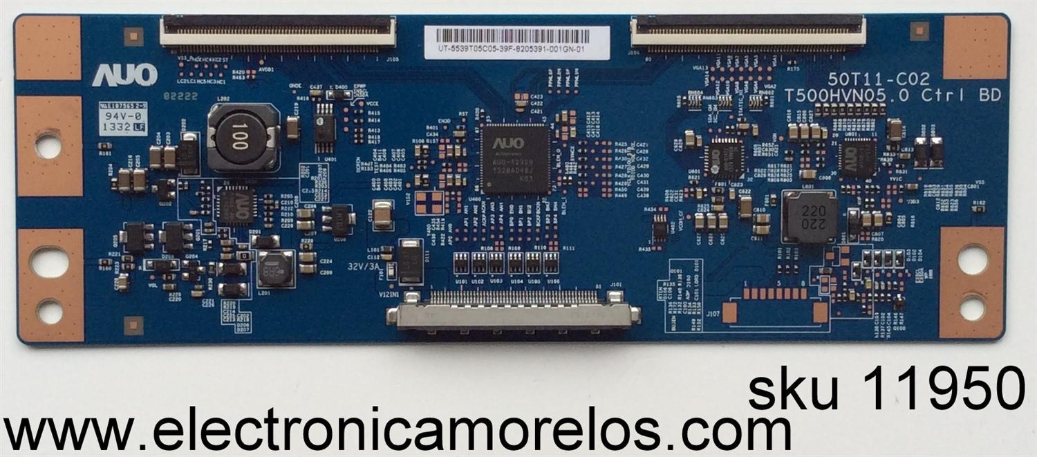 T-CON / SAMSUNG 55.39T05.C05 / 5539T05C05 / 50T11-C02 / T500HVN05.0 Ctrl / MODELO UN39EH5003FXZA YF04 / PANEL CY-DF390BGAV1H	 - Imagen 1