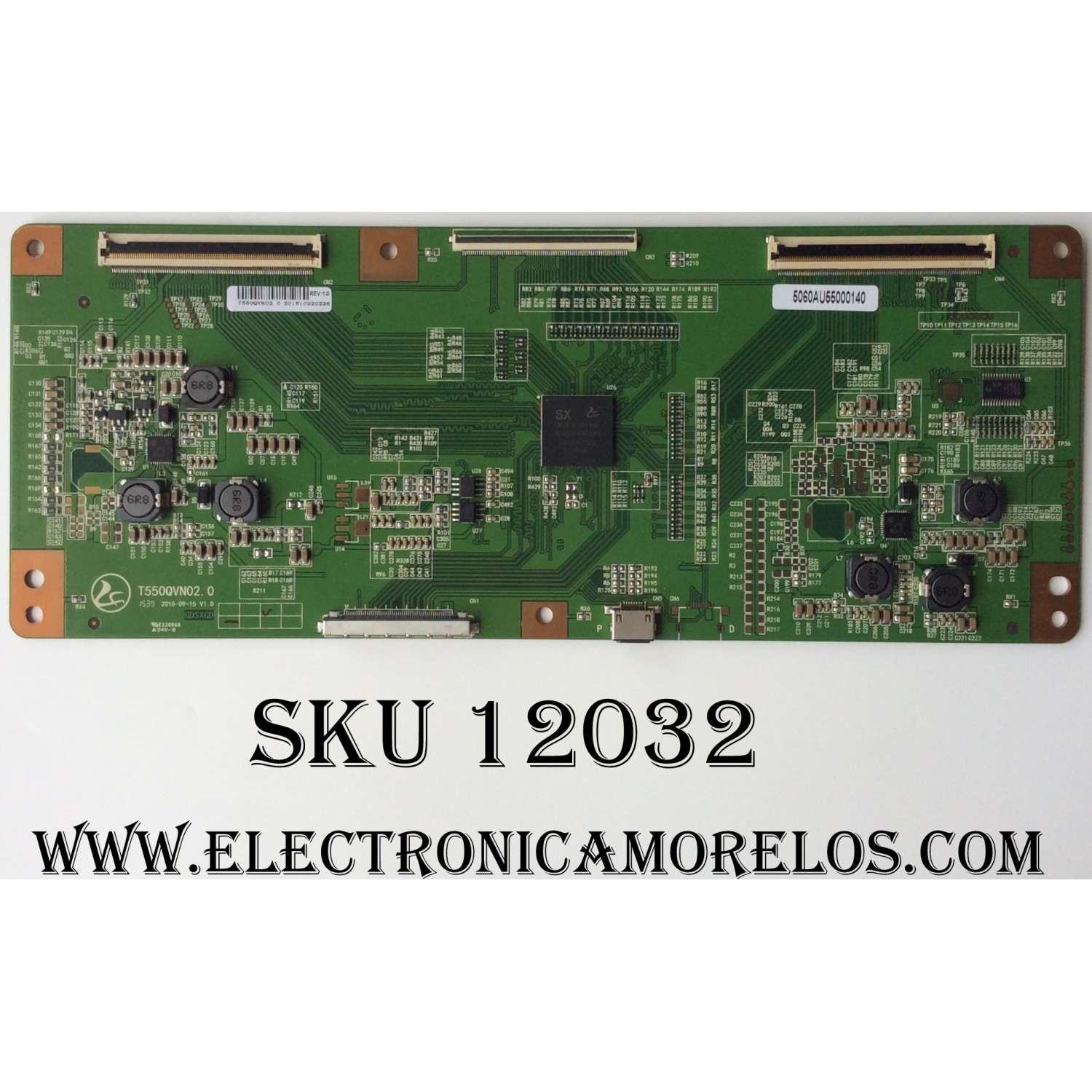 T-CON / SCEPTRE 5060AU5500140 / T550QVN02.0 V1.0 / MODELO E55 E555BV-FMQC / PANEL T550QVN02.0	