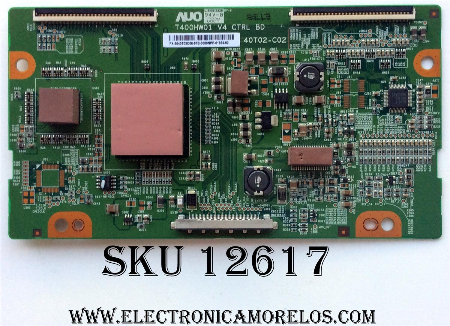 T-CON APEX / HAIER / 5540T03C06 / 55.40T03.C06 / T400HW01 / MODELOS LD4088 / HL40XP1 / PANEL T400HW02 V.2	
