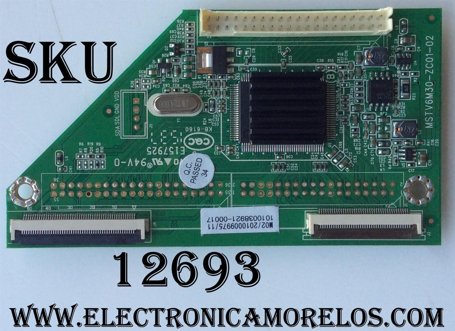 SUB T-CON / QUASAR 1010038921 / MSTV6M30-ZC01-02 / MODELO SQ6500	