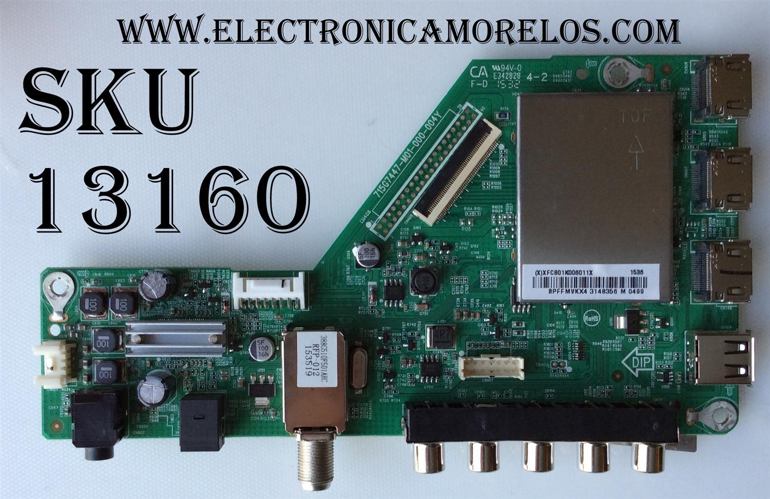 MAIN / SHARP 756TXFCB01K0060 / XFCB01K006 / 715G7447-M01-000-004Y / PANEL TPT500J1-HVN07.U  REV:S600F / MODELO LC-50LB370U