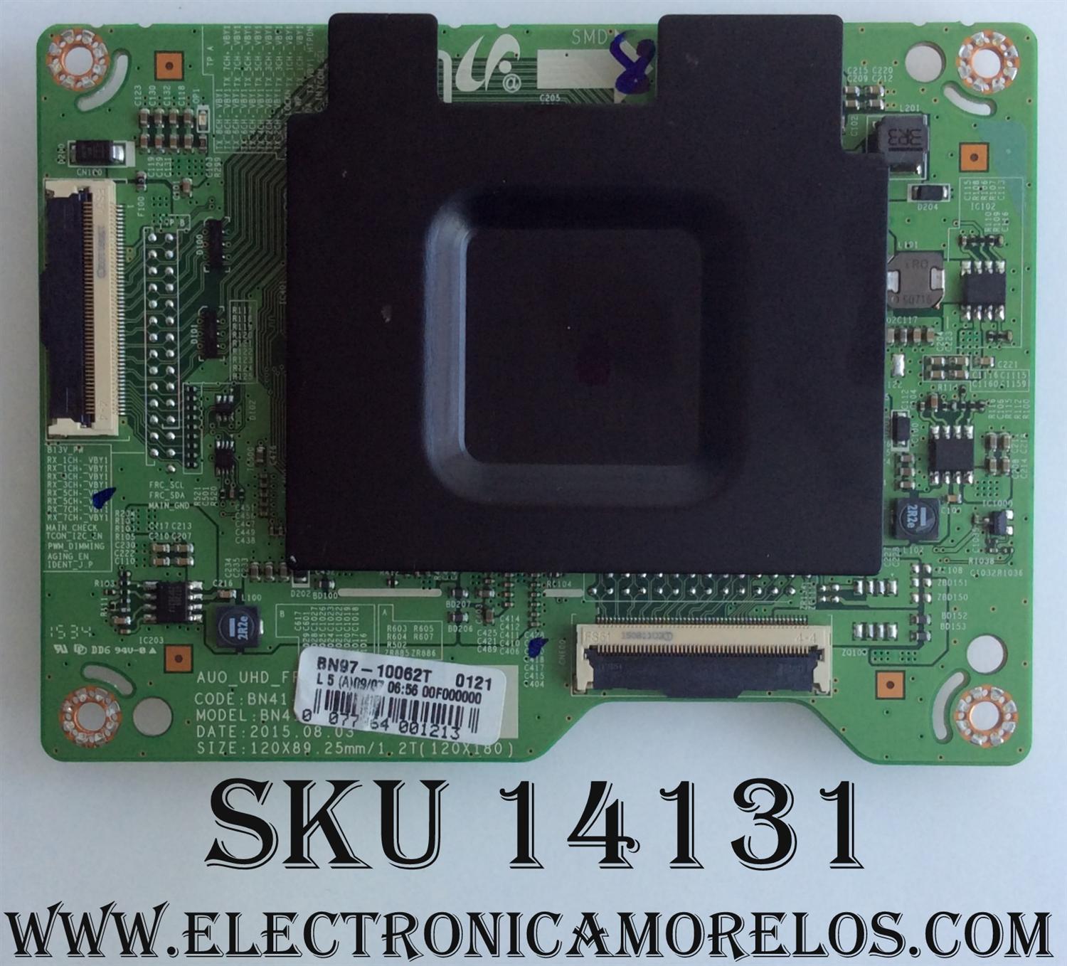 INTERFACE SUB T-CON / SAMSUNG BN94-10413A / BN97-10062T / BN41-02473A / MODELO UN43JU640DFXZA AH01 / PANEL CY-GJ043HGAV2H	