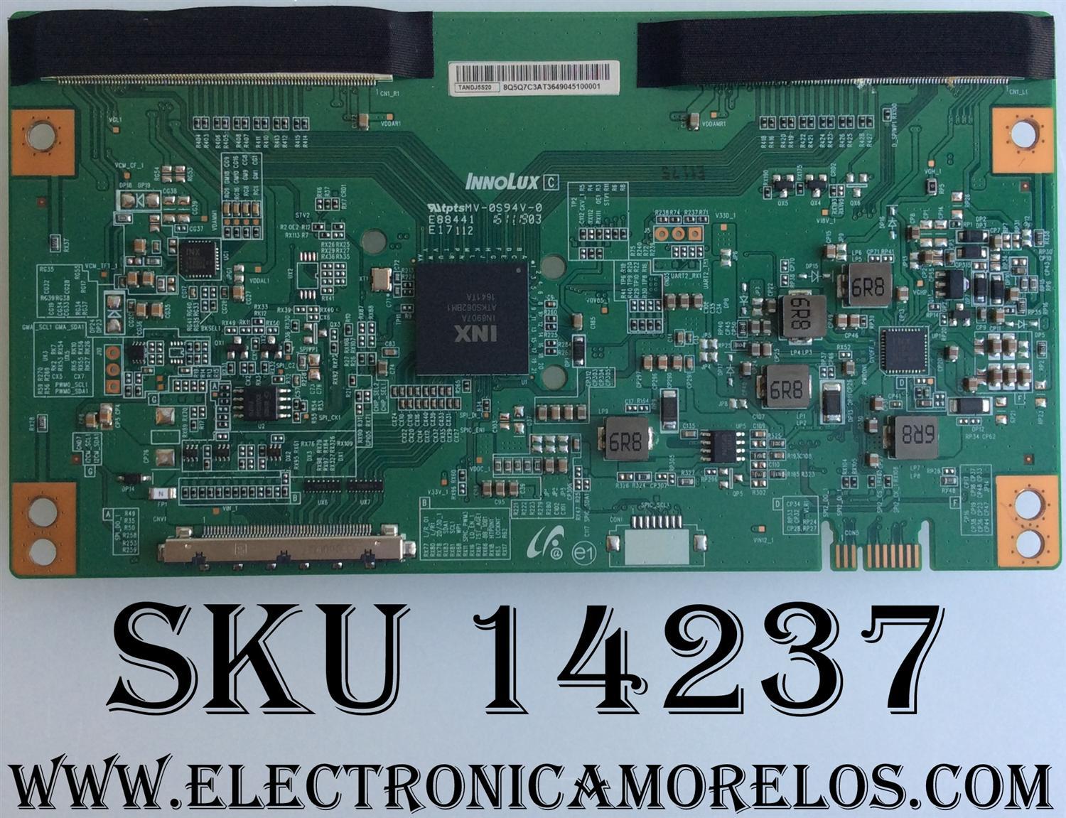 T-CON / SCEPTRE TADNJ5S20 / E88441 / MODELO U65 C4IV58BA	 - Imagen 1