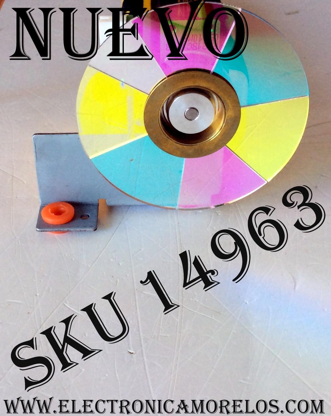 COLOR WHEEL / SHARP OC-CW7AB-BC017 / 2973025500 / E182394 / VIVITEK  COLOR WHEEL.AE0939-D0249 / OC-CW7AB-BC017 /  MODEL RP51HD41A 2500 / MODELOS 56DR650 / 65DR650 / 52HM85  / 62HM85 