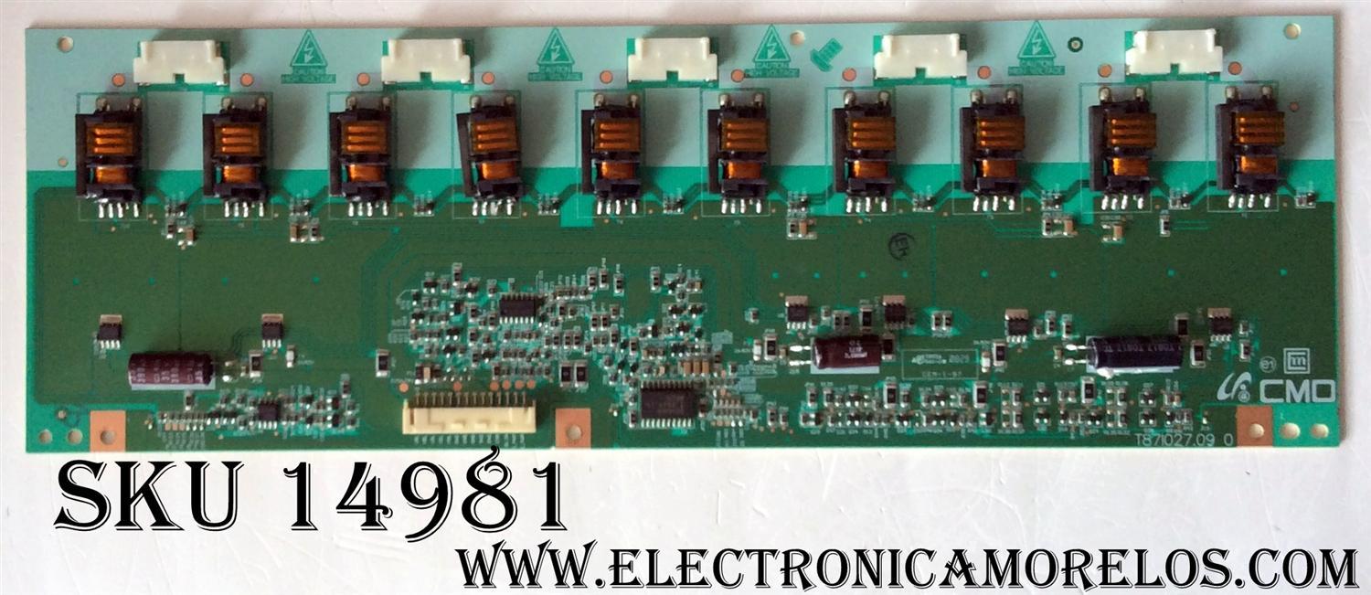 BACKLIGHT INVERTER /  SAMSUNG 27-D024386 /  T87I027.09 / I260B1-5UC-A001B / MODELO LN26A450C1DXZA
