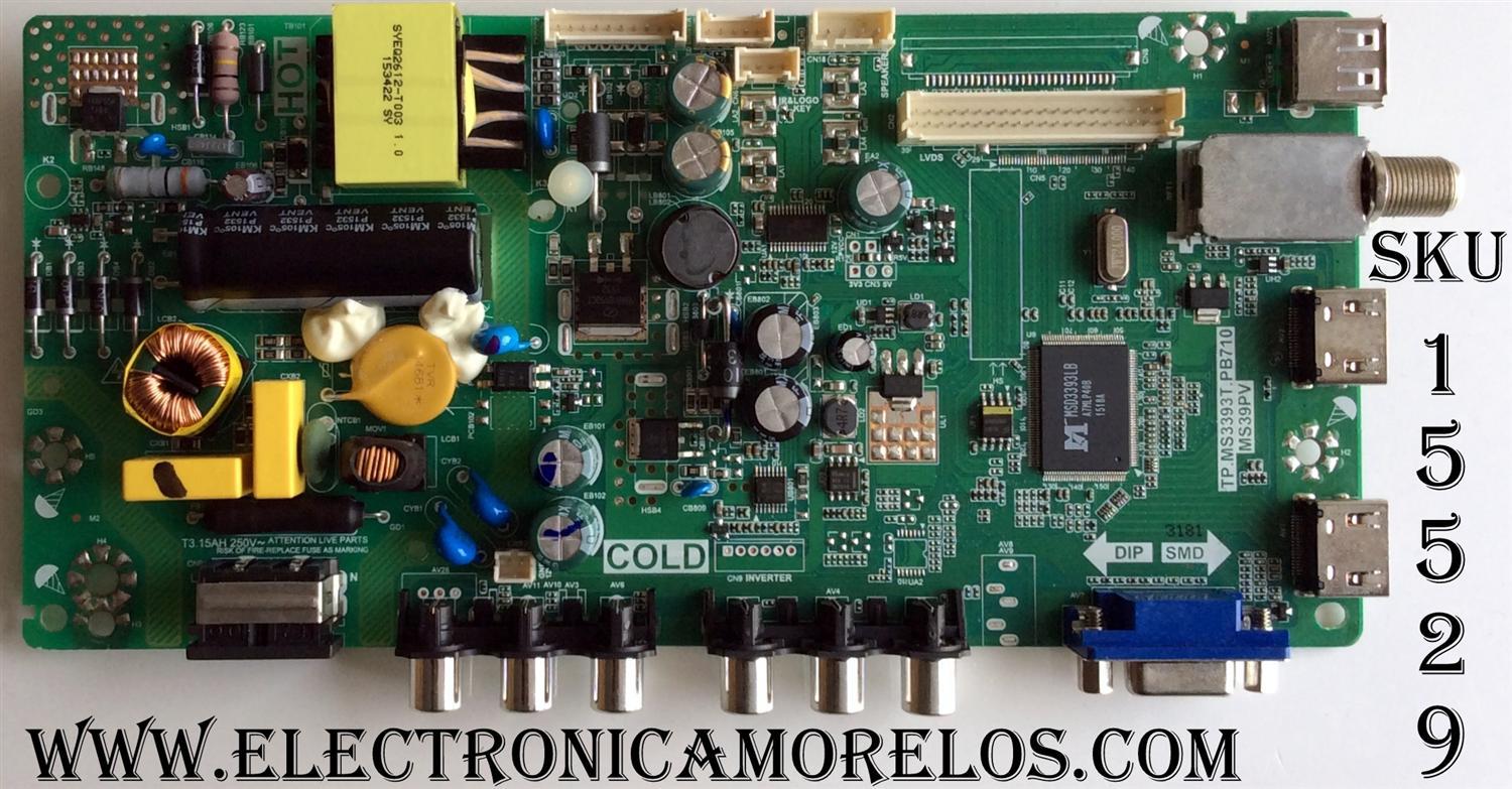 MAIN / FUENTE /(COMBO)/ TCL L15093181 / TP.MS3393T.PB710 / MS39PV / GTC000277A / T8-32NATL-MA2 / 02-SHY39V-CHNA04 / V8-MS39PVN-LF1V046 / V8-WS39PVN-LF1V046 / MODELO 32" / PANEL LVW320CSOT E232 V1 / MODELO DE 32''	 - Imagen 1
