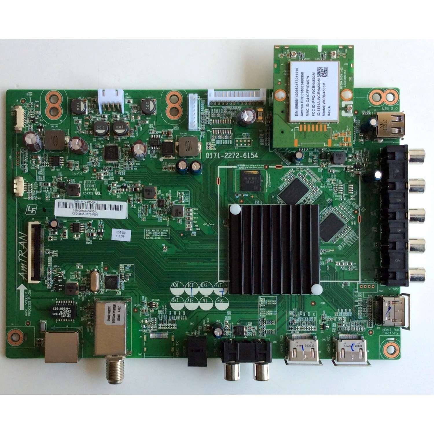 MAIN PARA TV VIZIO / NUMERO DE PARTE 3655-1172-0150 / 0171-2272-6154 / 3655-1172-0395 / PANEL T550HVN08.5 / MODELOS E55-D0 LAUATYBS / E55-D0 LAUATYAS