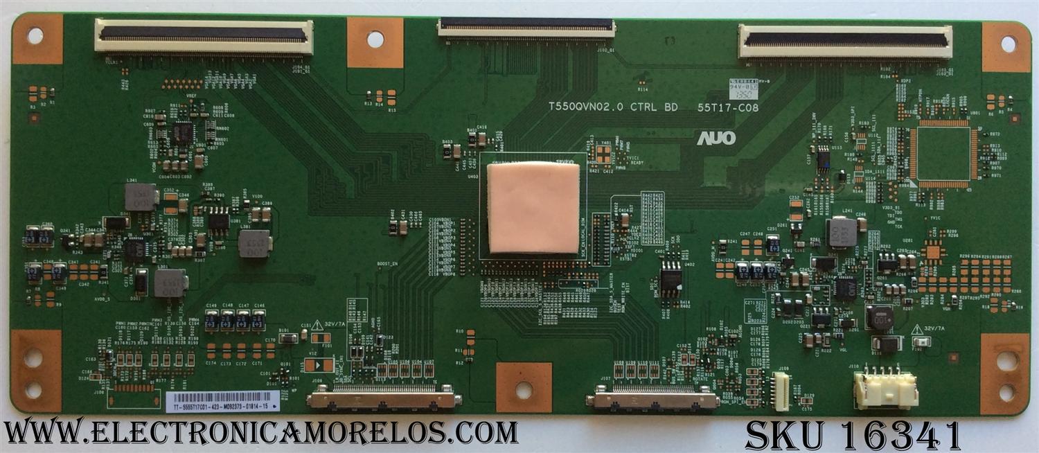 T-CON SONY / 5555T17C01 / 55.55T17.C01 / T550QVN02.0 / 55T17-C08 / PANEL YD4S550LTU01 / MODELO XBR-55X900B - Imagen 1