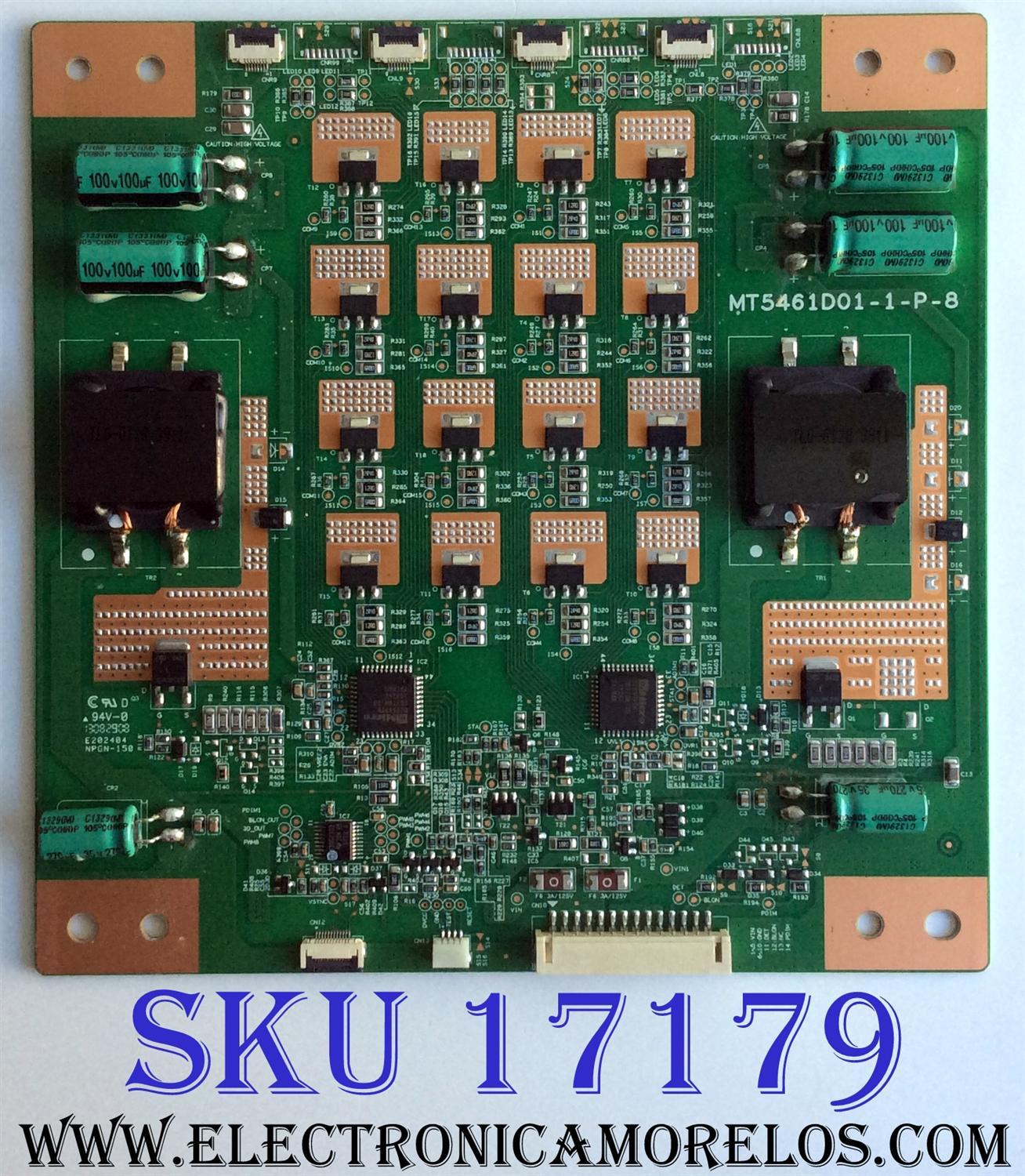 LED DRIVER / HISENSE MT5461D01-1-P-8 / E202404 / NPGN-150 / 3431300000317 / 3431300000317UCOC9G0A01Q600 / PANEL MT5461D01-1 / MODELO 55T880UW