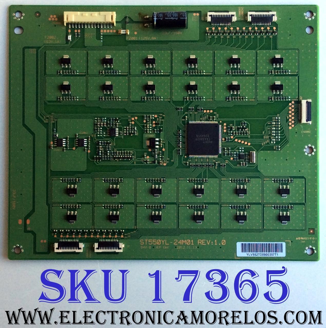 LED DRIVER / SONY ST550YL-24M01 / YLV552TD / ST550YL-24M01 REV:1.0 / YLV552TD0900357T1 / PANEL UD3Y546LTQ1 / MODELO XBR-55X900A / XBR-55X850A