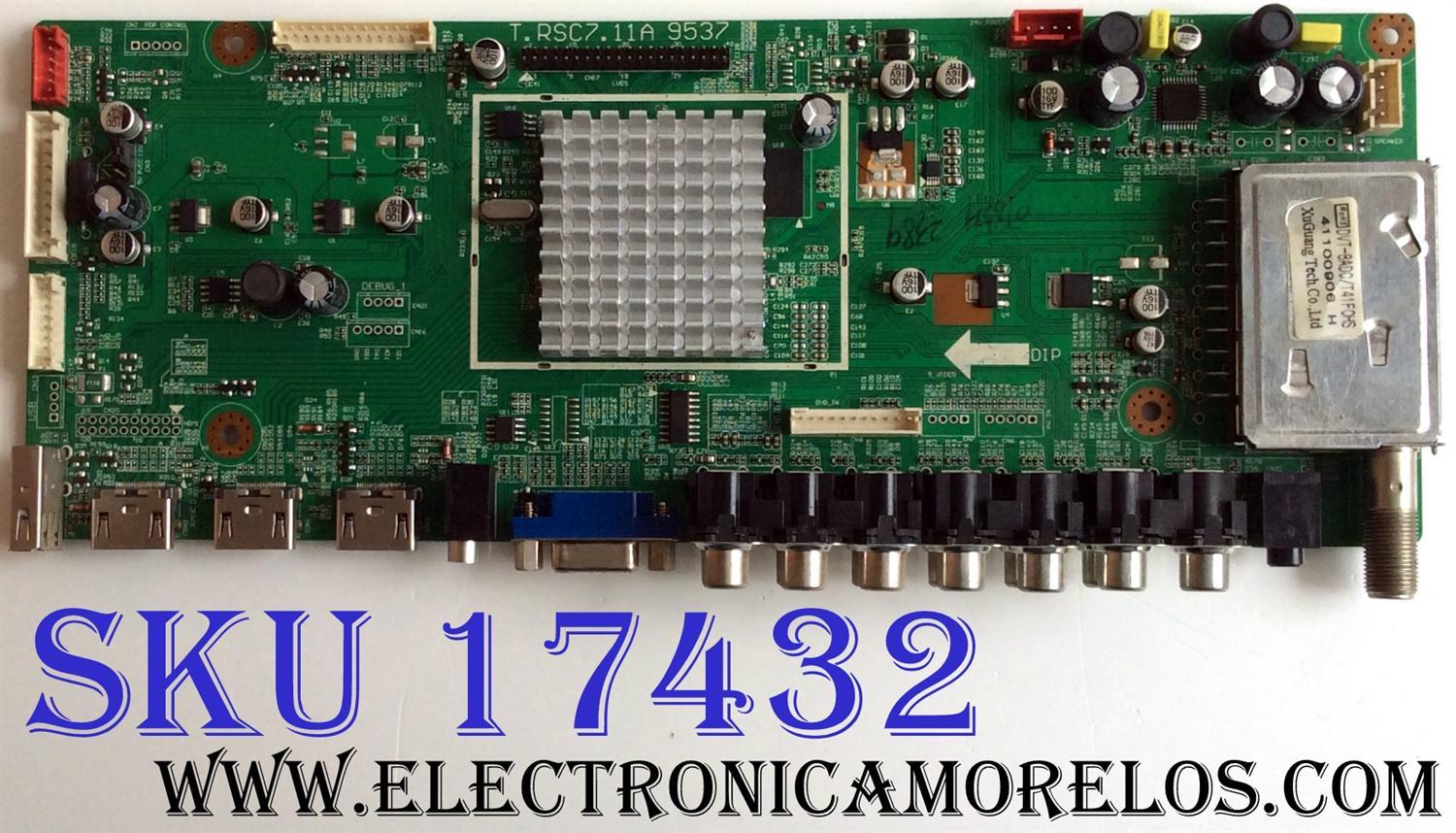 MAIN / GPX 1071009 / T.RSC7.11A 9537 / 107100900785H03572 / 3124755 / T.RSC7.11A.9537 / PANEL LTA320AP02-W37 / MODELOS TD3220B / TD3220BRS