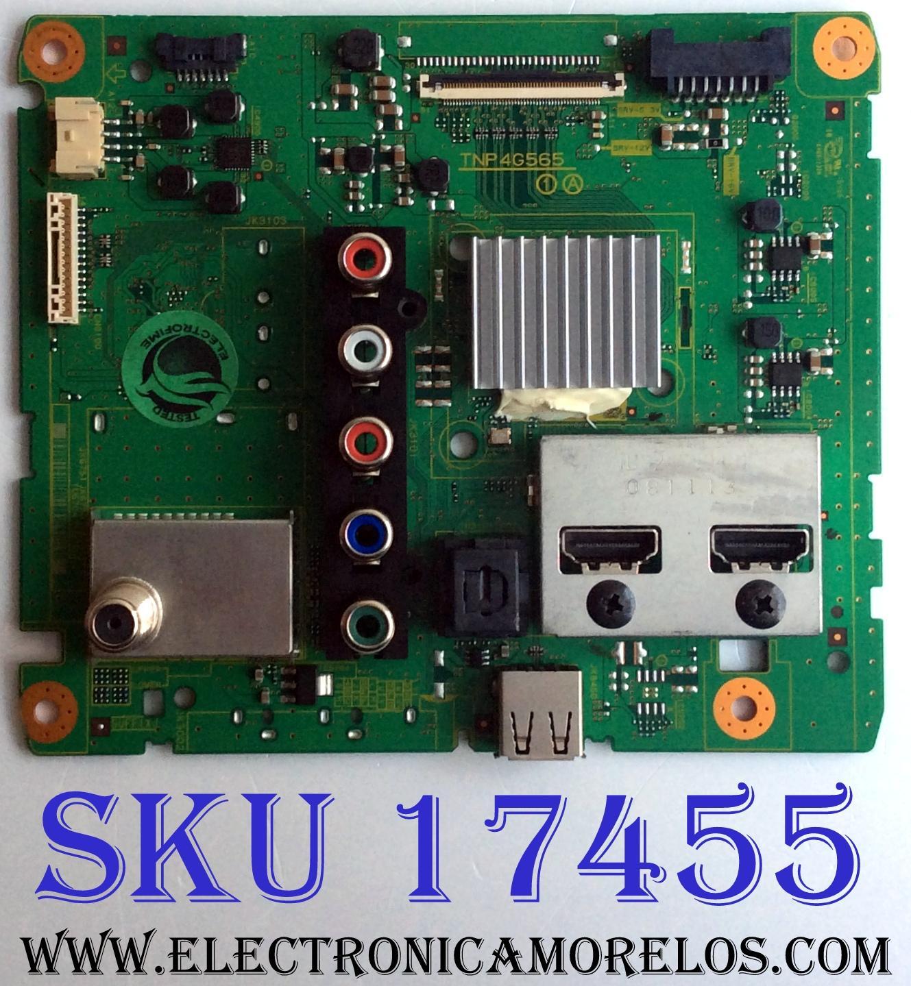 MAIN / PANASONIC TXN/A1YPUUS / TNP4G565UB / TNP4G565 / TXN / A1YPUUS / MODELO TC-39A400U