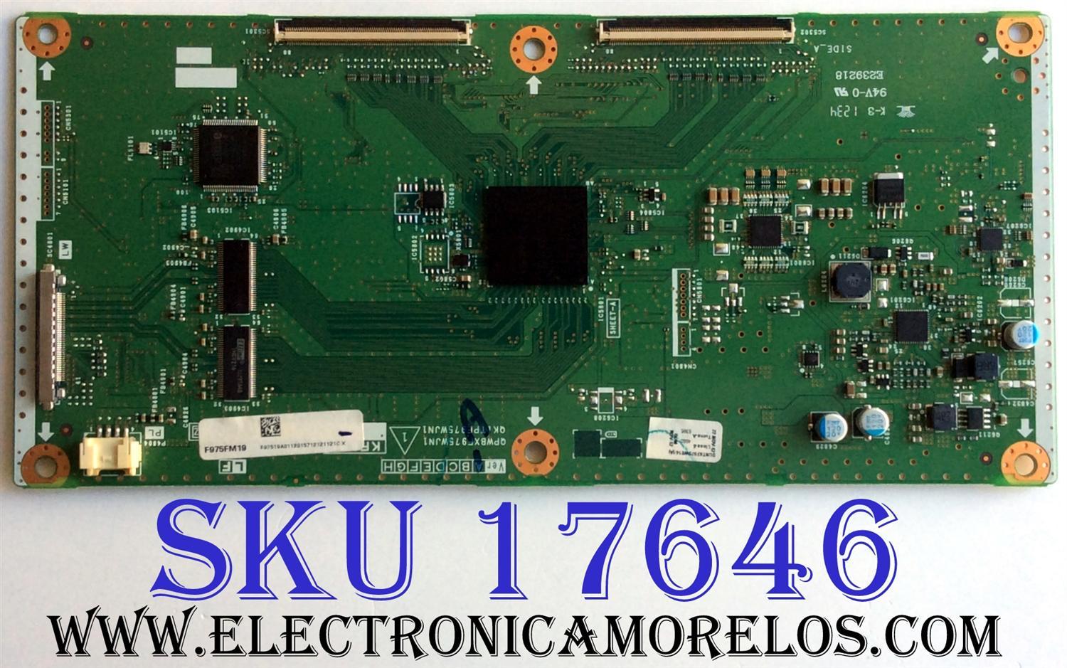 T-CON / SHARP DUNTKF975FM19 / QPWBXF975WJN1 / QKITPF975WJN1 / KF975 / PANEL LK600D3GV0AZ / MODELO LC-60LE640U
