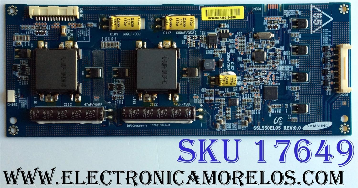 BACKLIGHT / MITSUBISHI / SAMSUNG LJ97-02946B / SSL550EL05 / SSL550EL05 REV:0.0 / PANEL LTA550HQ02 003 / MODELO LT-55265