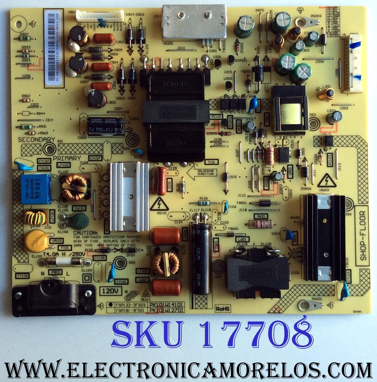 FUENTE DE PODER / BEST BUY / TOSHIBA PK101W1410I / FSP132-3FS03 / PANEL`S K550WDR1HG350A600 / K550WDR1 / MODELO 55L421U