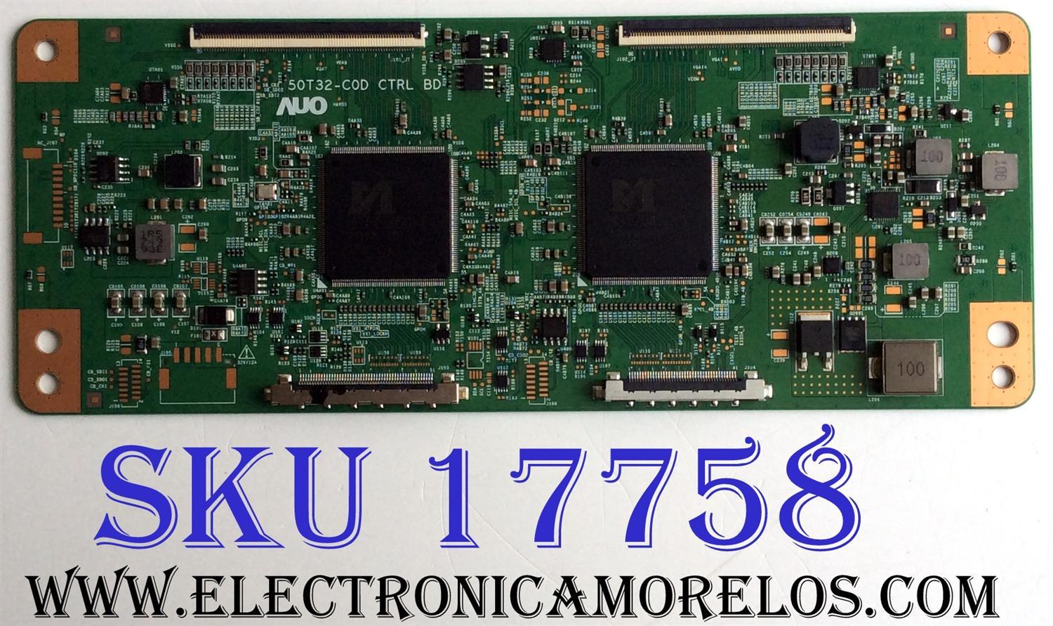 T-CON / HISENSE 55.55T32.C34 / 5555T32C34 / 50T32-C0D CTRL BD / PANEL HE550S5U52\S4\FJ\GM\ROH / MODELOS 55H9E PLUS / 55H9100E PLUS