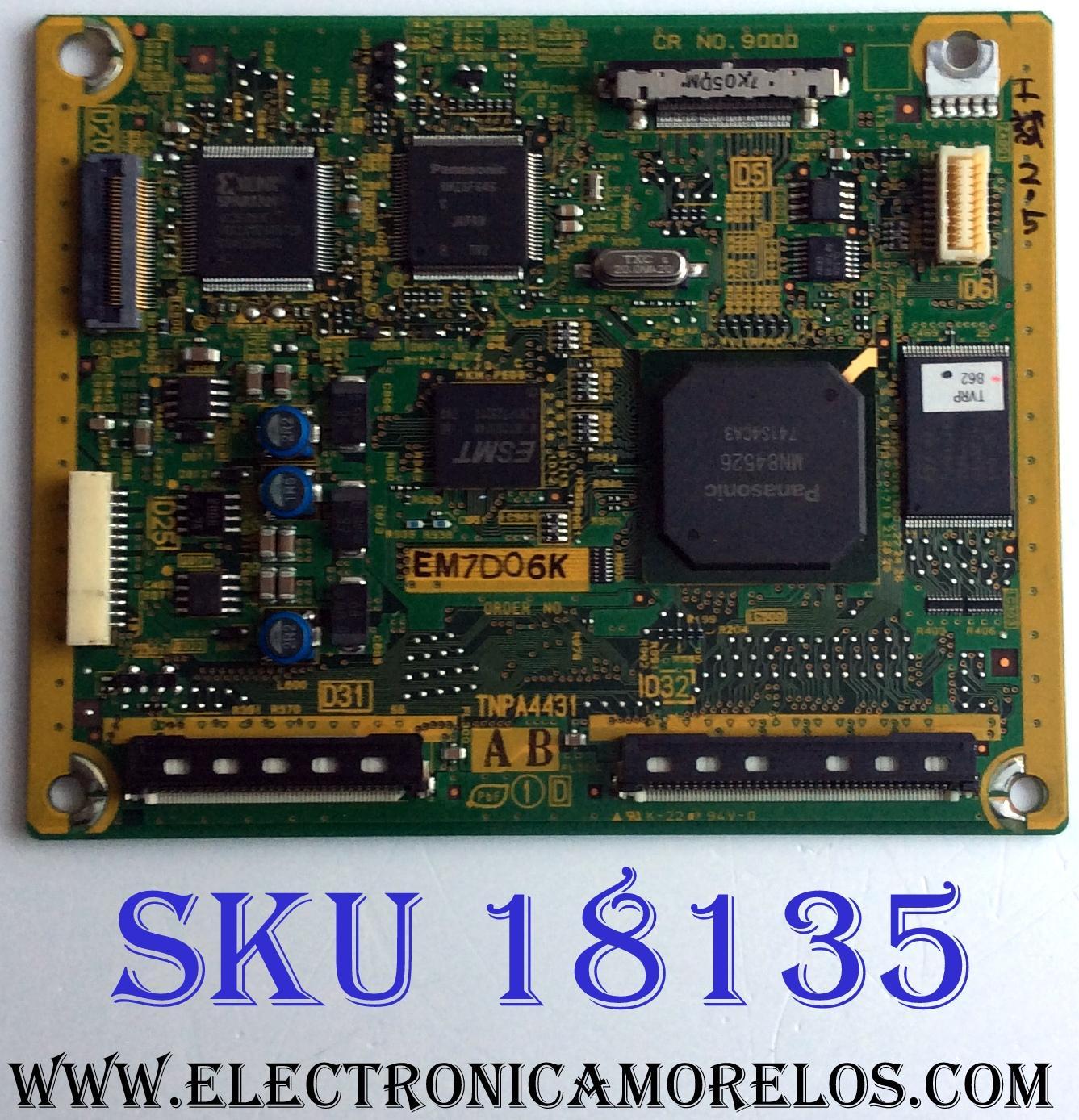 MAIN LOGICA / PANASONIC TNPA4431AB / TNPA4431 / PANEL MC106H30F11 / MODELO TH-42PH11UK