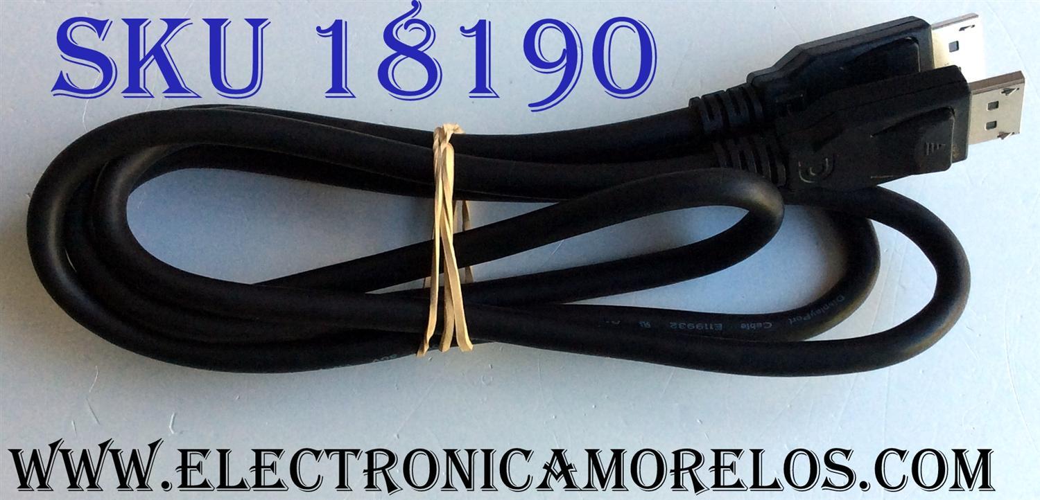 CABLE ONE CONNECT PARA CAJA DE TV / SAMSUNG DisplayPort Cable E119932 AWM STYLE 20276 80ºC 30V VW-1 / CABLE 60" 152 1/2 CM DE LARGO	