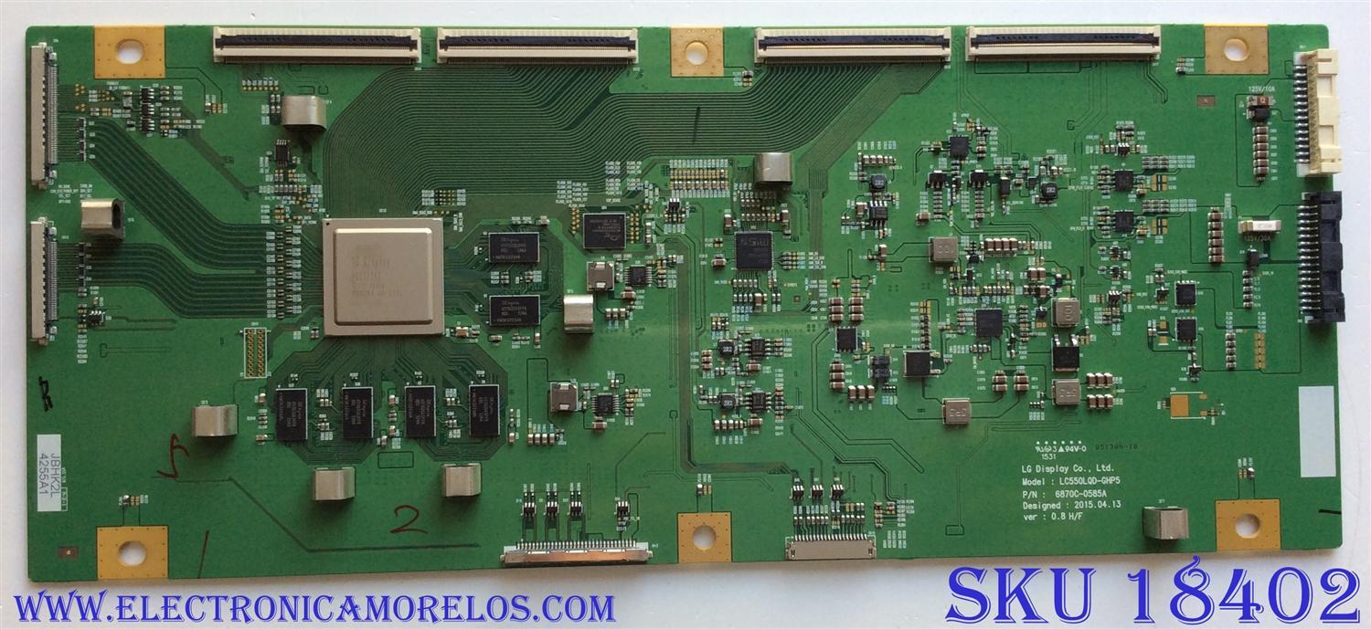 T-CON / LG 6871L-4255A / 6870C-0585A / LC550LQD-GHP5 / 4255A / MODELOS 55EG9600-UA.AUSZLJR / 55EG9600