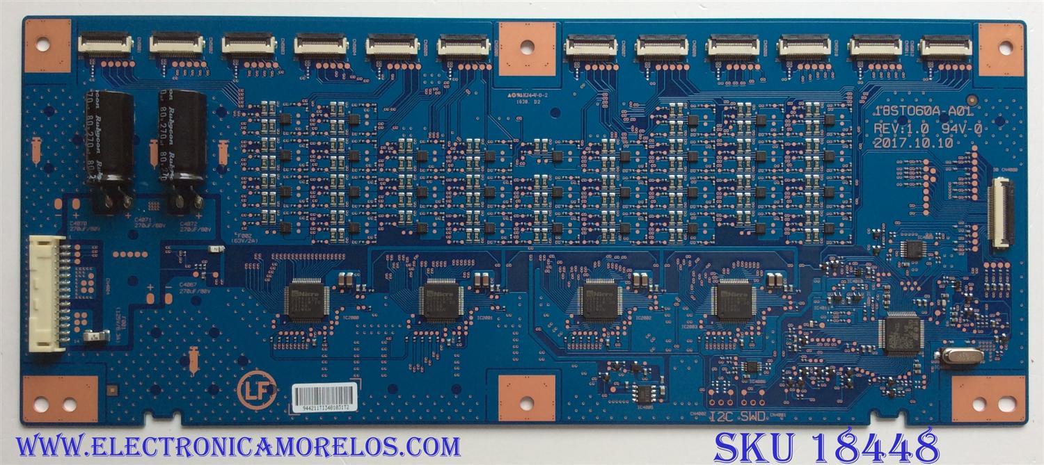 LED DRIVER PARA TV SONY 4K UHD SMART TV / NUMERO DE PARTE 944211T / 18STO60A-A01 / 18ST060A-A01 / PANEL T750QVF05.2 / MODELO XBR-75X900F / XBR75X900F