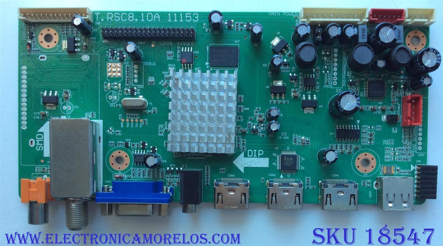 MAIN / E12120433 / T.RSC8.10A 11153 / PANEL LC370WXN-SBD1 / MODELO 37"	