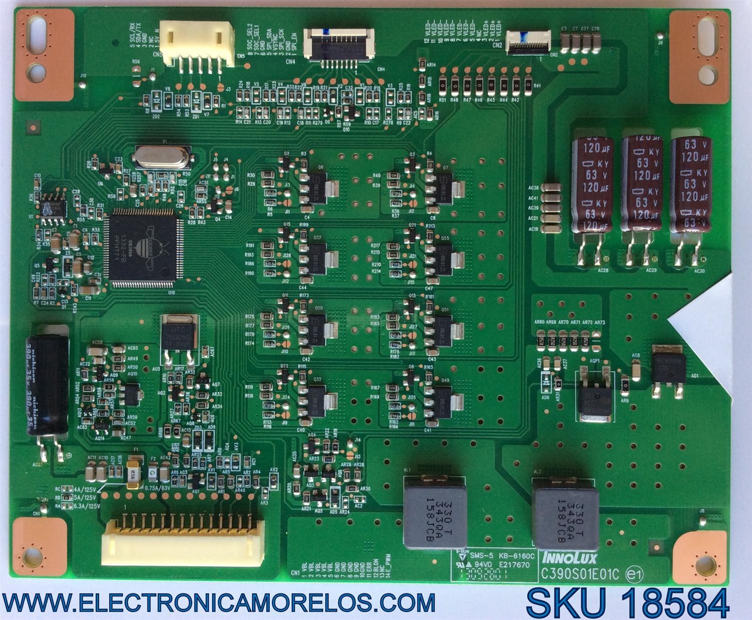 LED DRIVER / CHANGHONG C390S01E01C / KB-6160C / L420S101EC-C002 / PANEL V420DK1 / MODELO UD42YC5500UA	