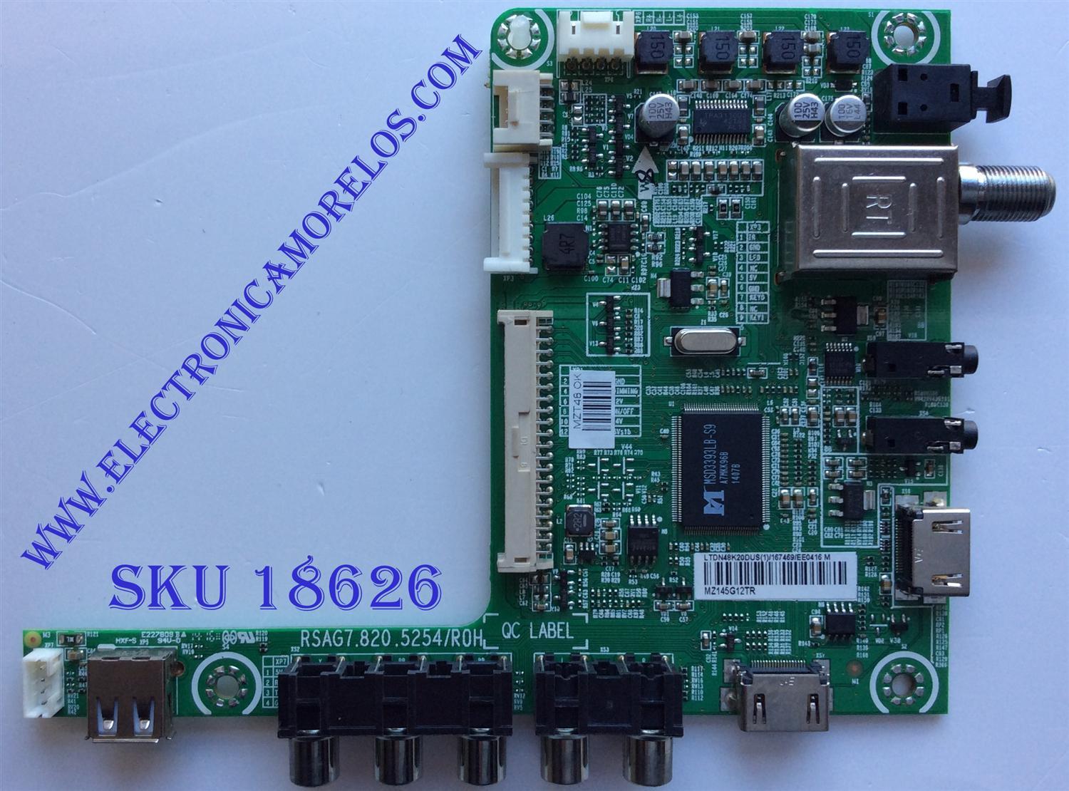MAIN / INSIGNIA 167469/EE0416 / 167469 / RSAG7.820.5254/ROH / PANEL HD480DF-B31(020) / MODELO NS-48D510NA15	
