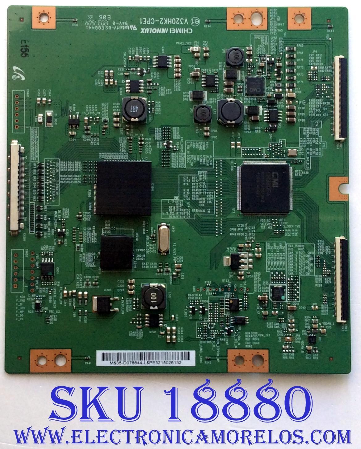 T-CON / SAMSUNG 35-D076644 / V320HK2-CPE1 / E88441 / PANEL LE500CGM-C1 CC01 / MODELOS UN50ES6150FXZA CS01 / UN50ES6150F / UN50ES6100FXZA CS01