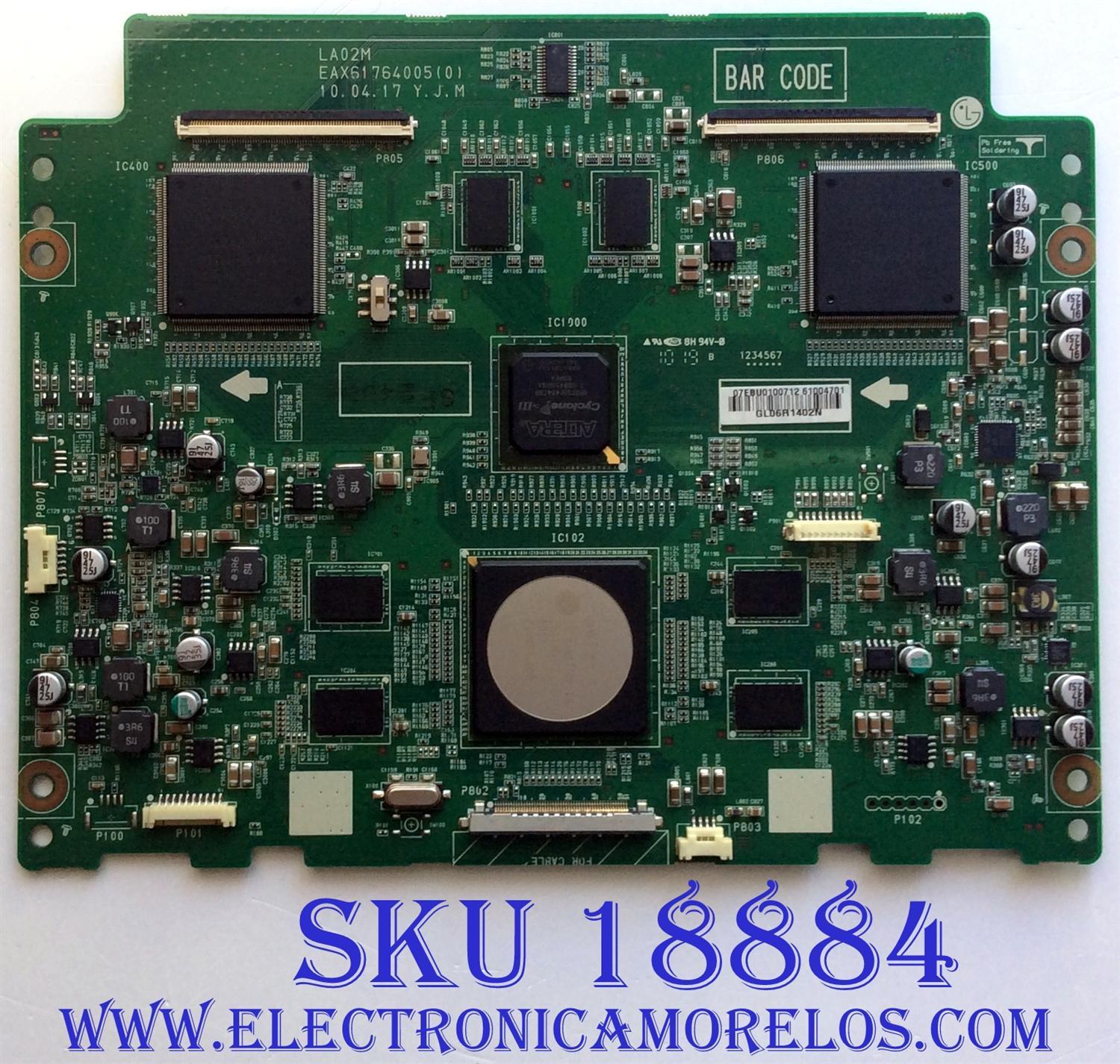 T-CON / LG EBR61004701 / EAX61764005 (0) / EAX61764005 / 61004701 / PANEL LX95M55T480V5 / MODELOS 55LX9500-UA.AUSWLJR / 55LX9500