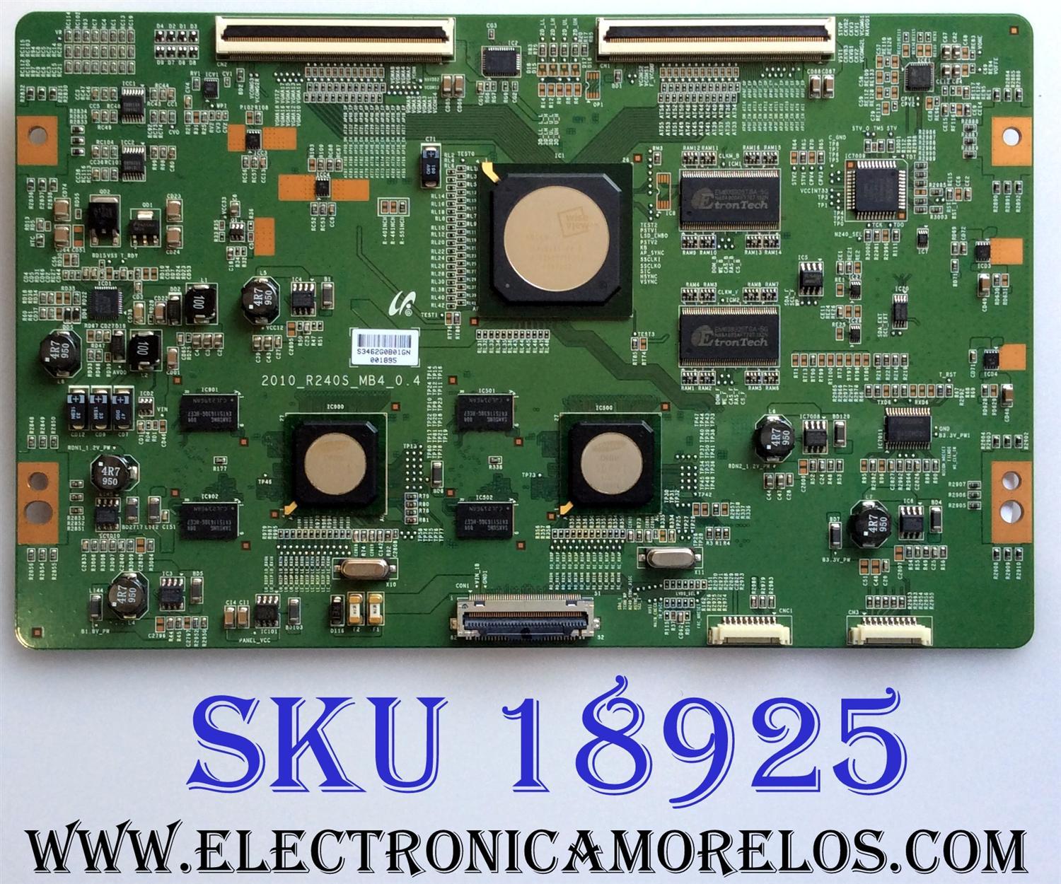 T-CON / SAMSUNG LJ94-003462G / 2010_R240S_MB4_0.4 / 3462G / SUSTITUTAS BN81-04356A / BN81-04368A / BN81-04720A / LJ94-03510F /  LJ94-03510H / LJ94-03400L / LJ94-03510G / PANEL LTF550HQ02-A02 / MODELO UN55C7000WFXZA / MAS PARTES SUSTITUTAS EN DESCRIPCION