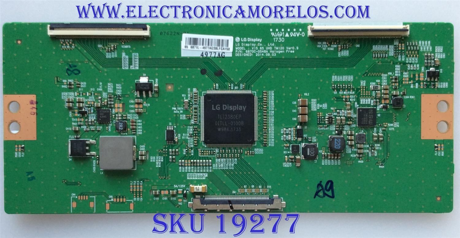 T-CON / VIZIO / 4977A / 6871L-4977AG / 6870C-0548A / PANEL TPT650UA -EQYSKM.G / MODELO E65-E1