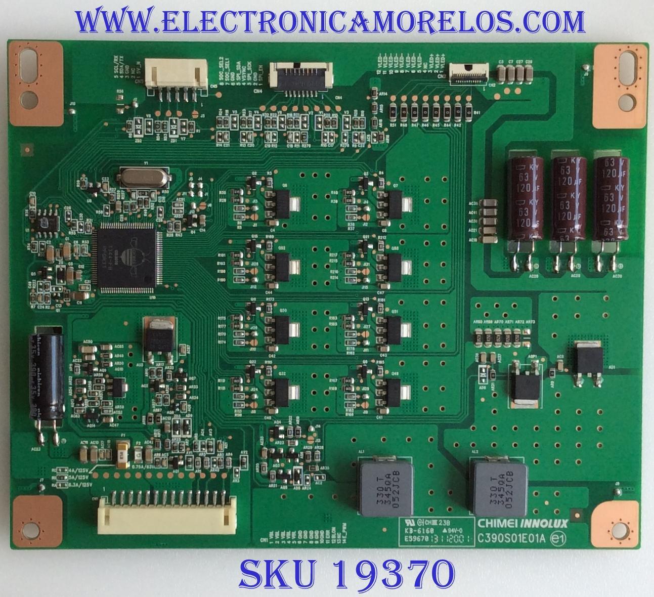 LED DRIVER / SEIKI / C390S01E01A / C390S01E01A, L390S1-1ED-C002 / 3G0J4C4XNFN00243F00001 / PANEL L390S1-1ED-C002 / MODELO SE39UY04