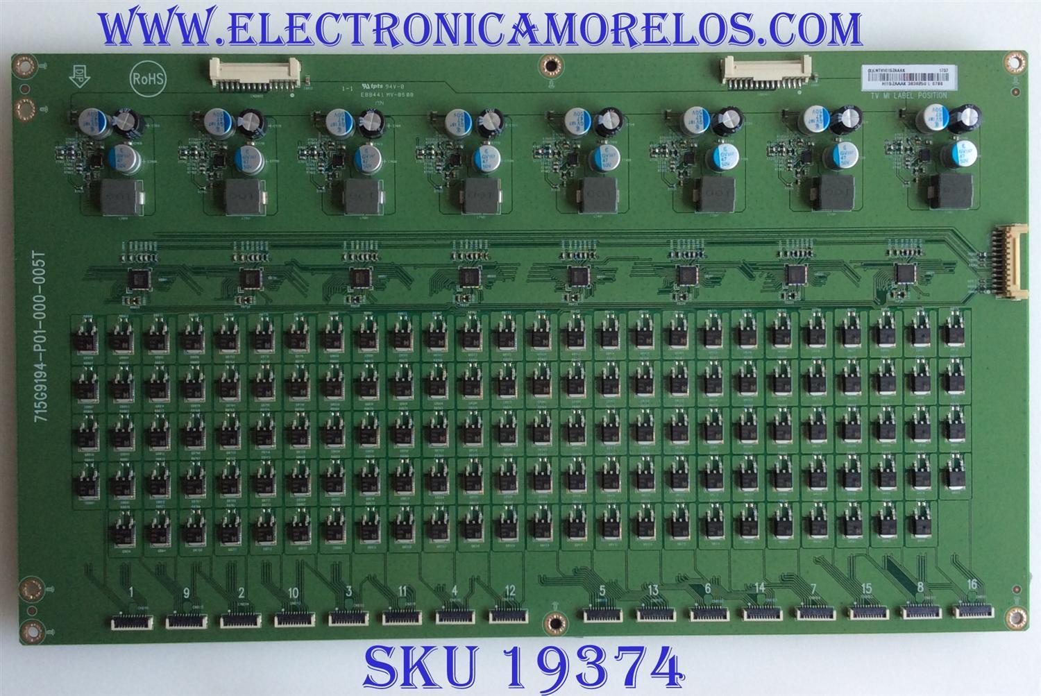 LED DRIVER  / VIZIO / LNTVHI15ZAAAK / (X)LNTVHI15ZAAAK / 715G9194-P01-000-005T / MODELO P65-E1 LTMAWKMU