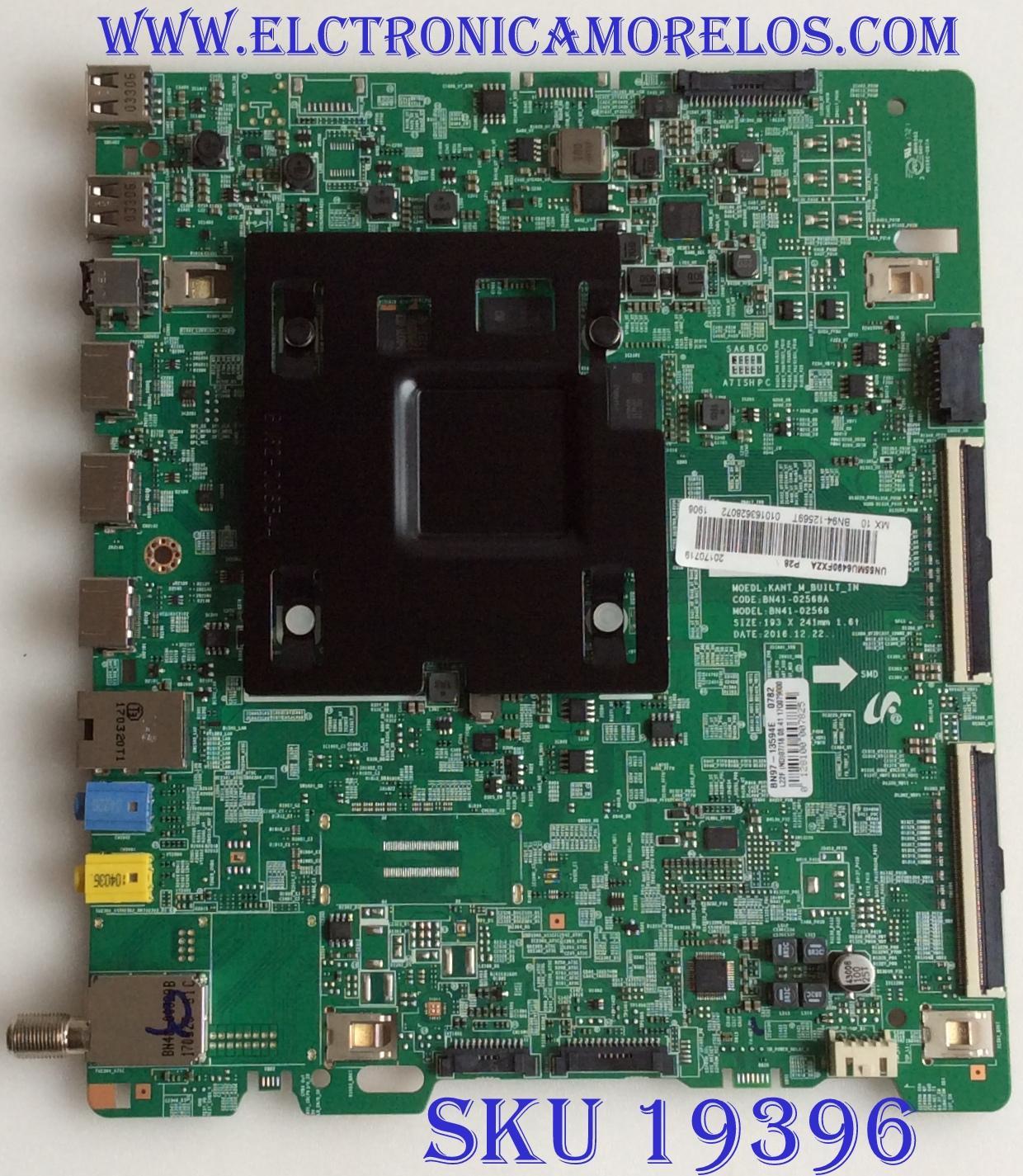 MAIN / SAMSUNG / BN94-12569T / BN97-13594E / BN41-02568A / PANEL CY-WK055HGLV1H / DISPLAY LSF550FN07-L12 / BN96-39043A / MODELO UN55MU6490FXZA FA01