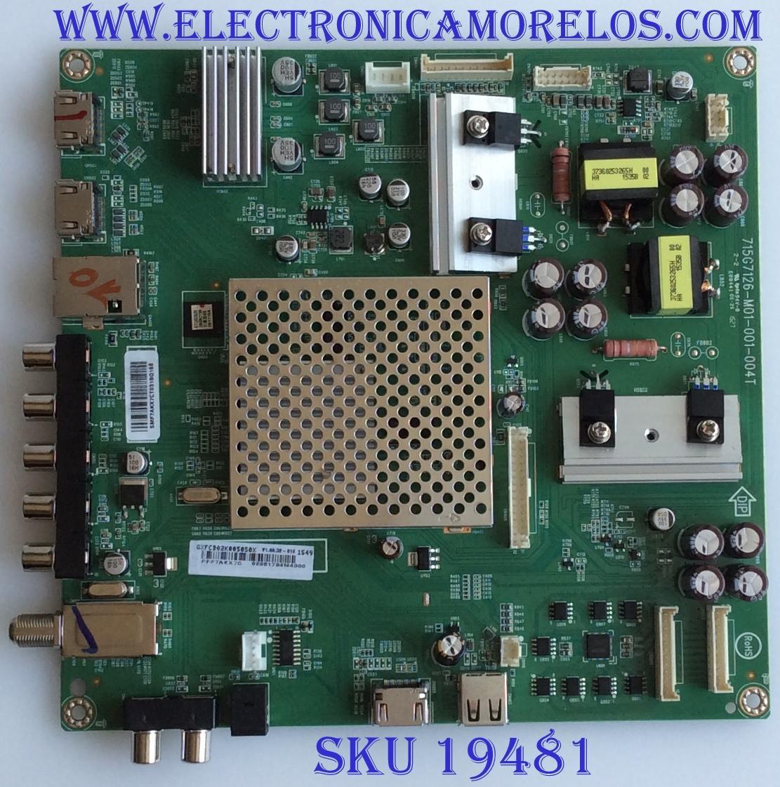 MAIN / VIZIO / GXFCB02K005 / 715G7126-M01-001-004T / GXFCB02K005050X / MODELO E55-C1 
